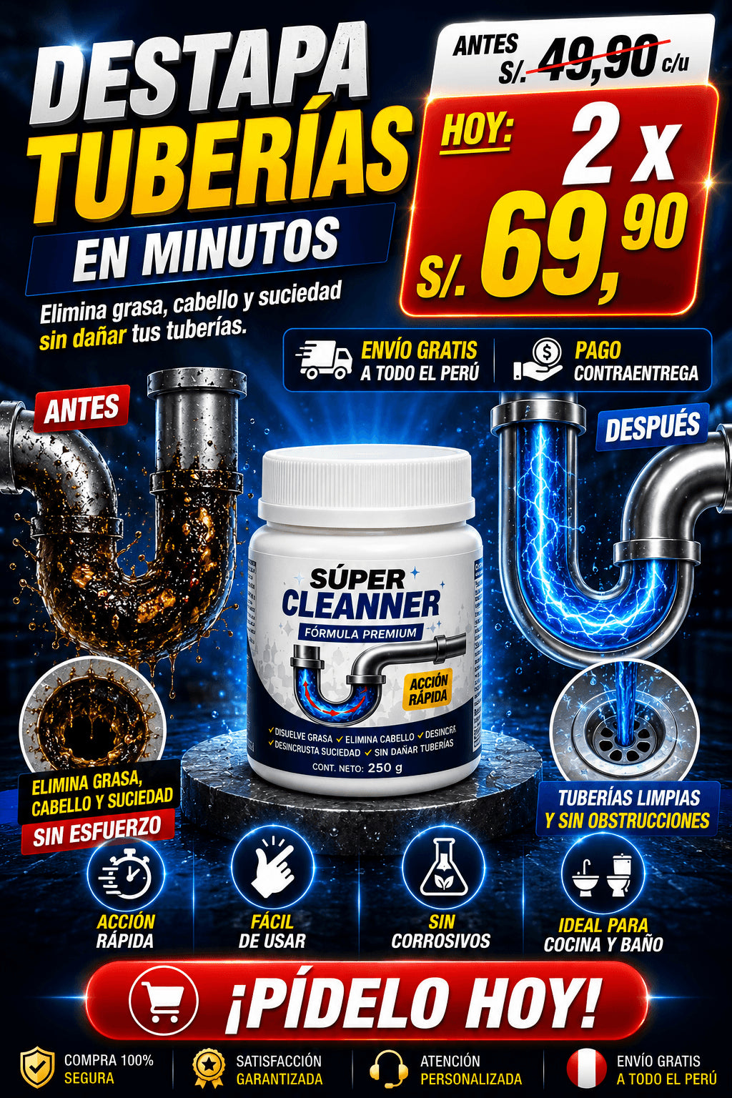 DESTAPA TUBERÍAS EN MINUTOS!!